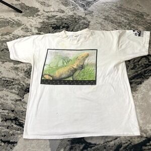 Vintage‎ Nature USA MADE Down the Earth T Shirt XL Rick Hills Iguanas Single St